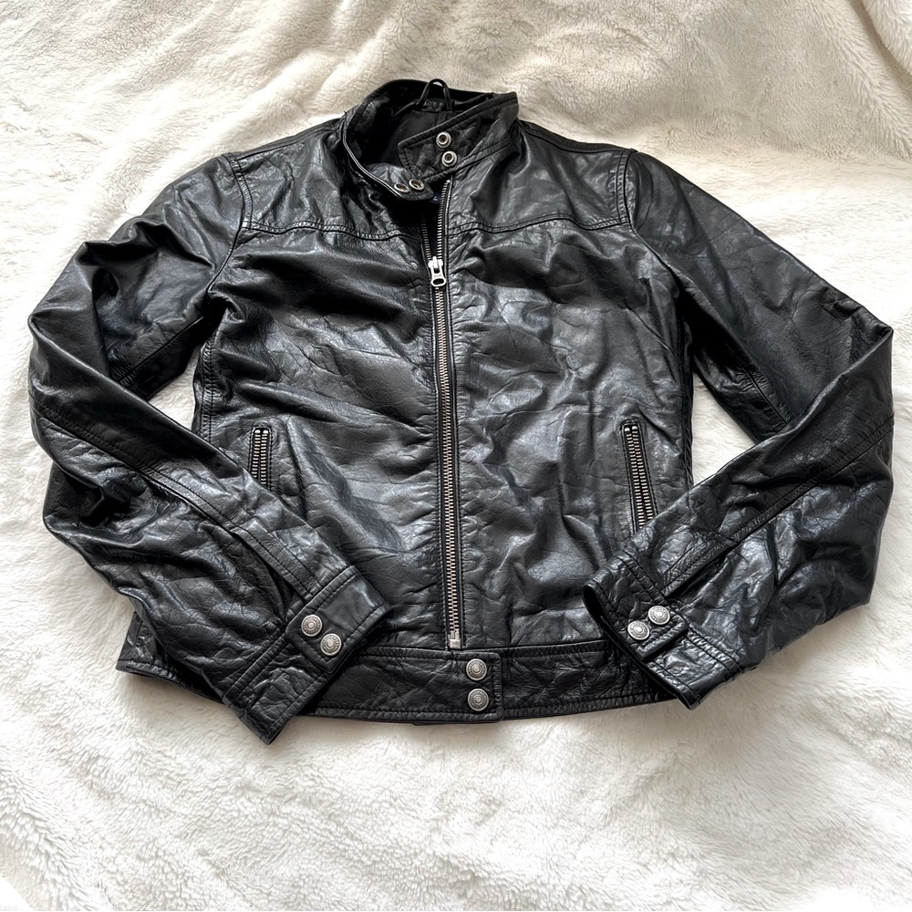 GAP | Women’s leather racer jacket